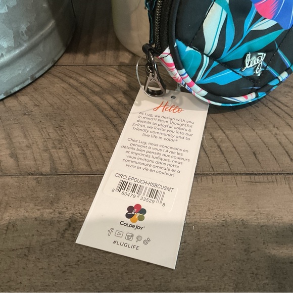 Sale! Lug Coin Pouch with Clip Hibiscus Multi - Picture 4 of 6